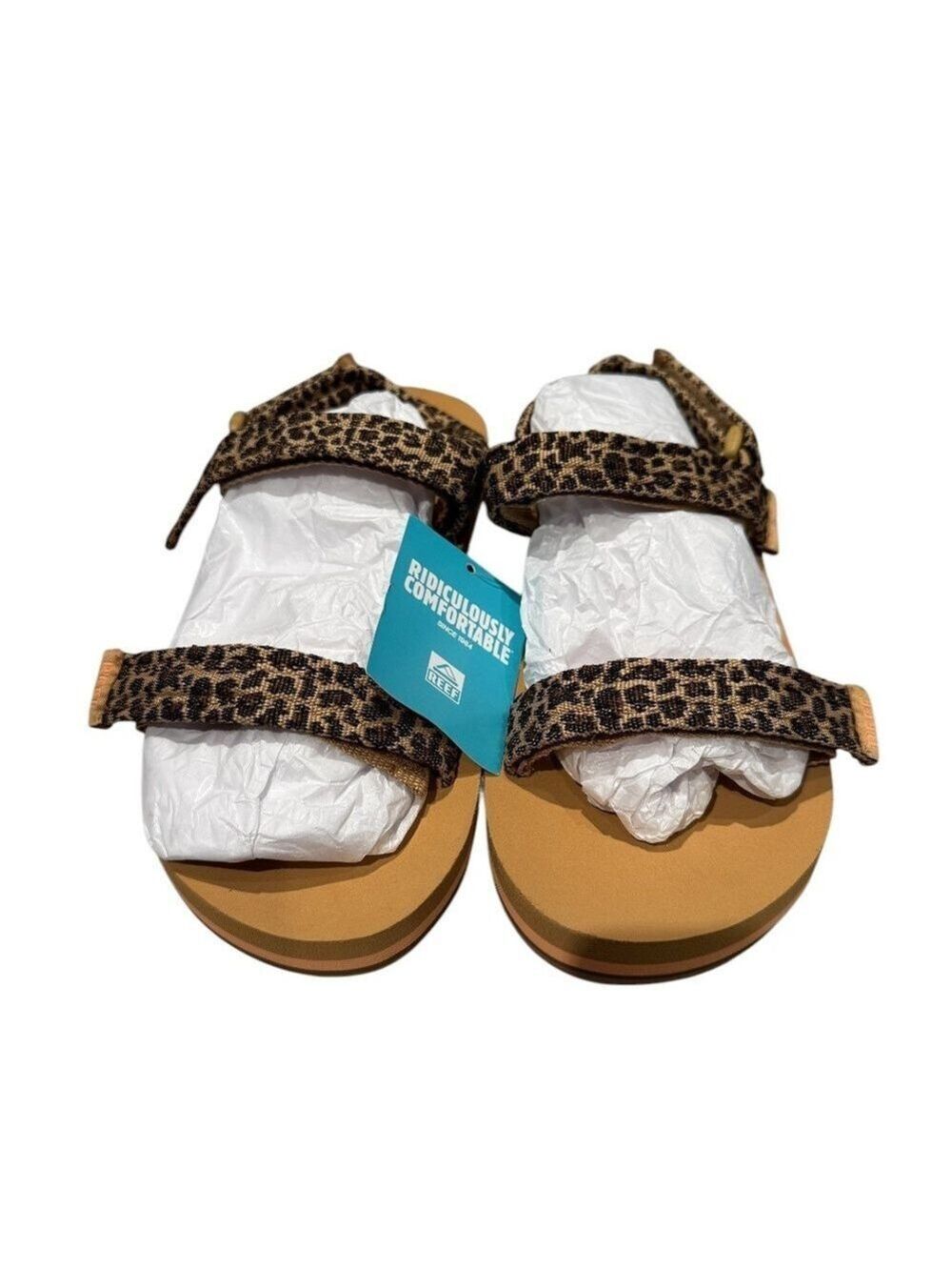 REEF animal print Teva style sandal - size 4 big kid / 6 women